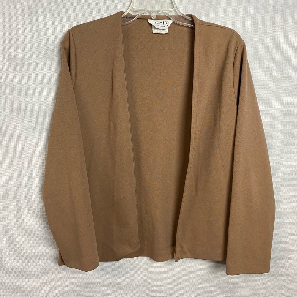 Blair Women's Brown Open Front Cardigan